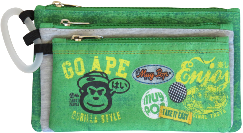 MUY Pop 3 Compartment Pencil Bag
