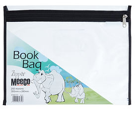 Meeco A4 PVC Book Bag with Zip Closure