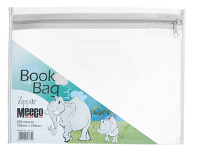 Meeco A4 PVC Book Bag with Zip Closure