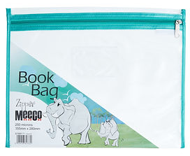 Meeco A4 PVC Book Bag with Zip Closure