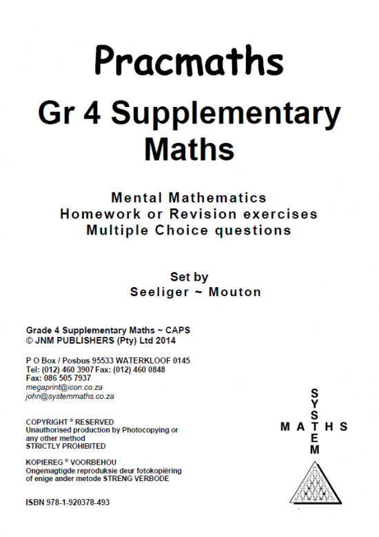 Supplementary Maths Grade 4