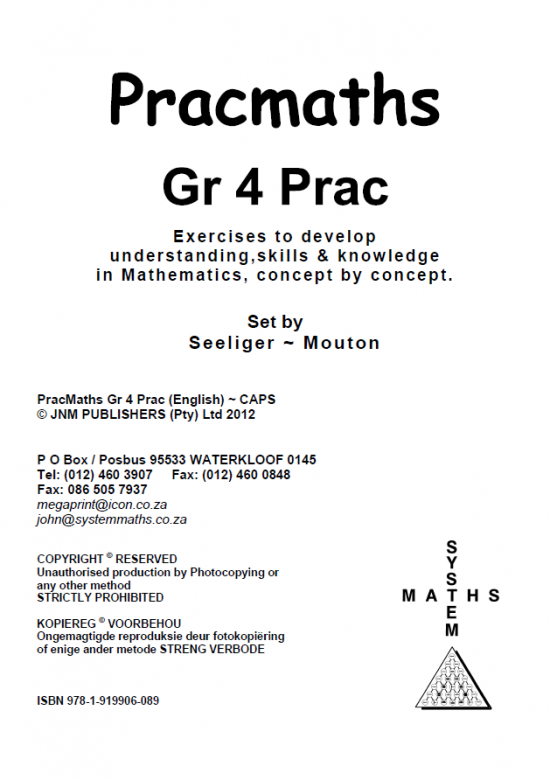 Prac Maths Grade 4