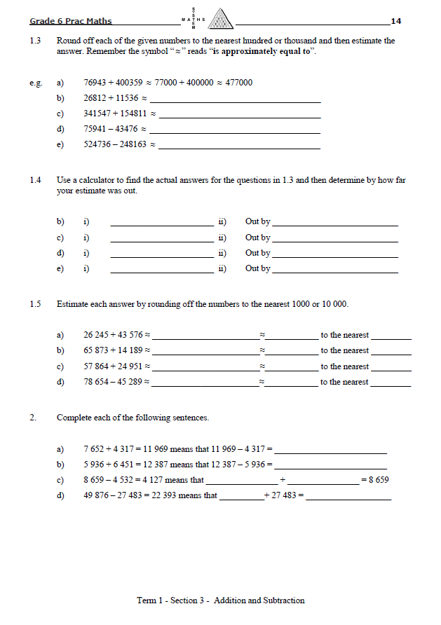 Prac Math Grade 6