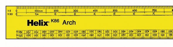 Helix Architect Flat Scale Ruler