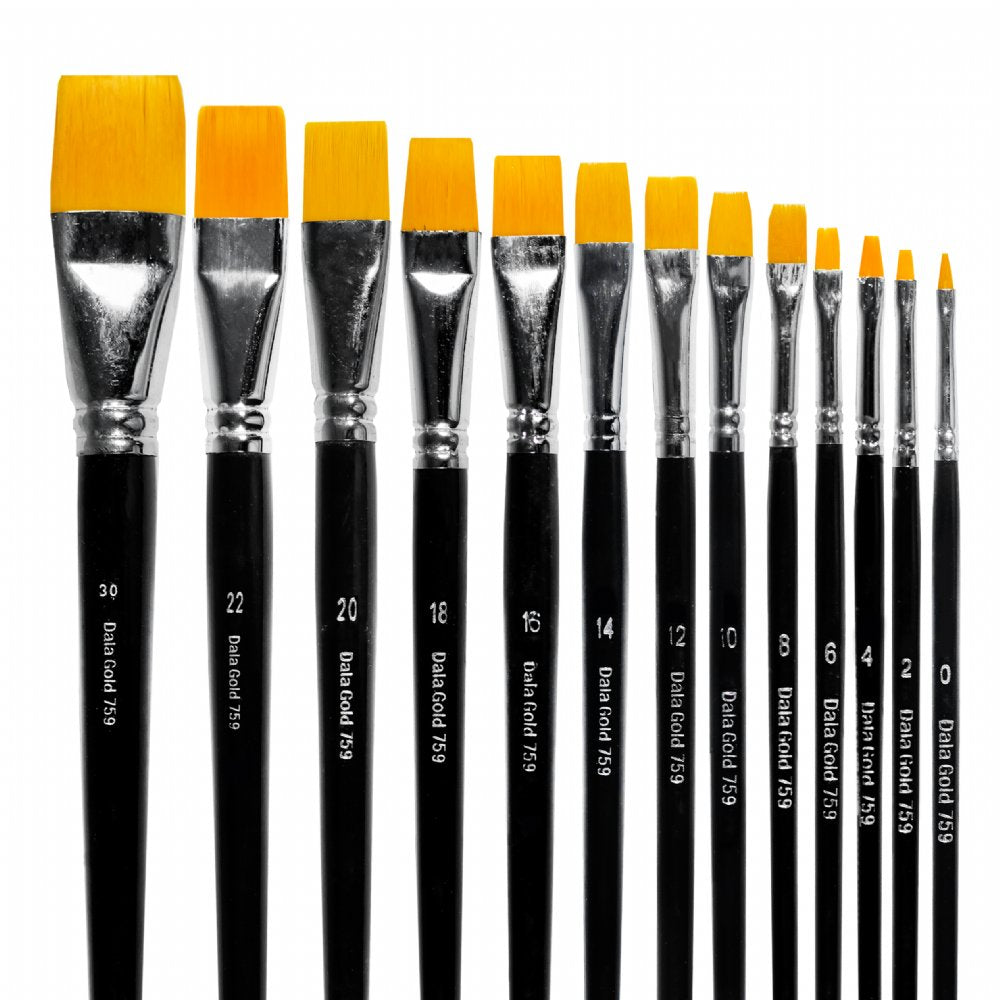Dala 759 Gold Flat Paint Brush