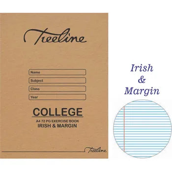 A4 Exercise Book Irish and Margin