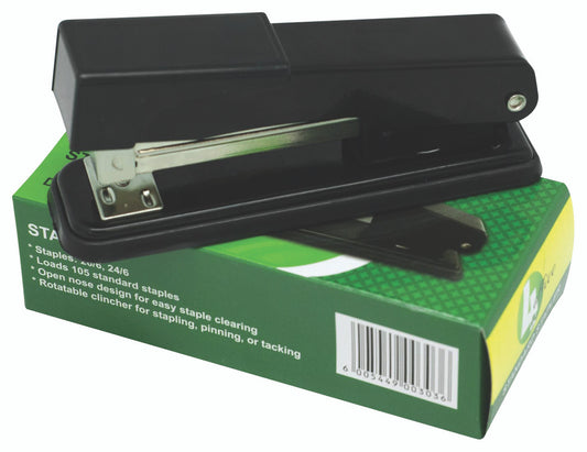 4Stationery Half Strip Metal Stapler - Black