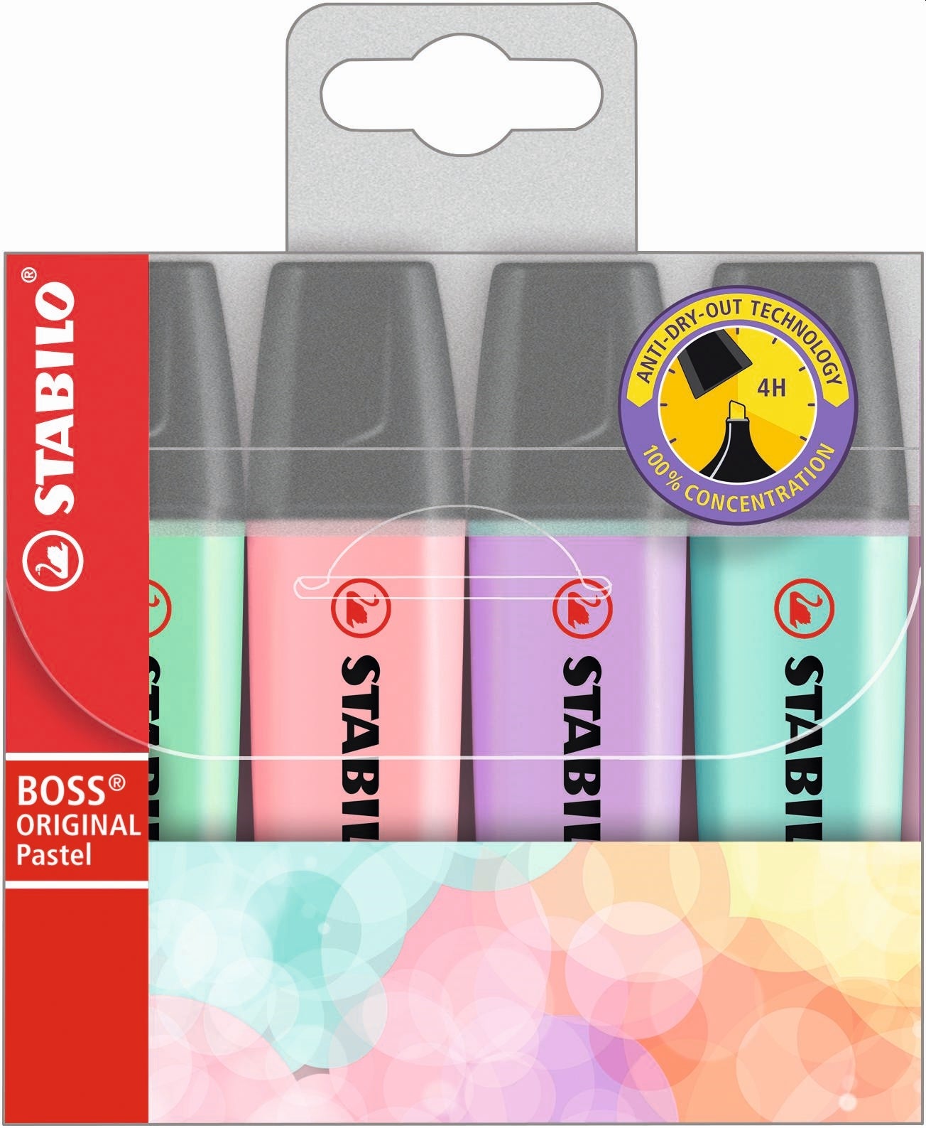 Stabilo Boss Pastel Highlighter Assorted Wallet 4's