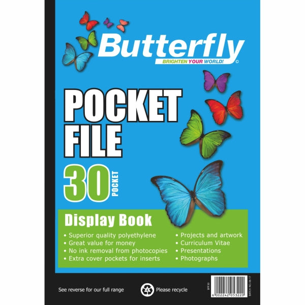 Butterfly A4 Pocket File