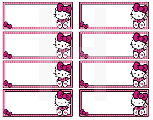 Hello Kitty Book Labels