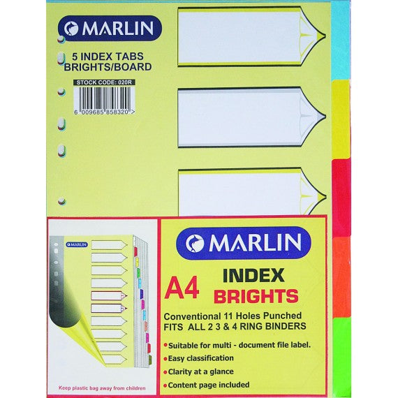 Marlin Board Unprinted File Divider
