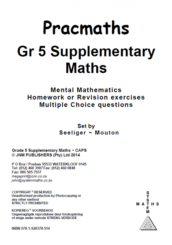 Supplementary Maths Grade 5