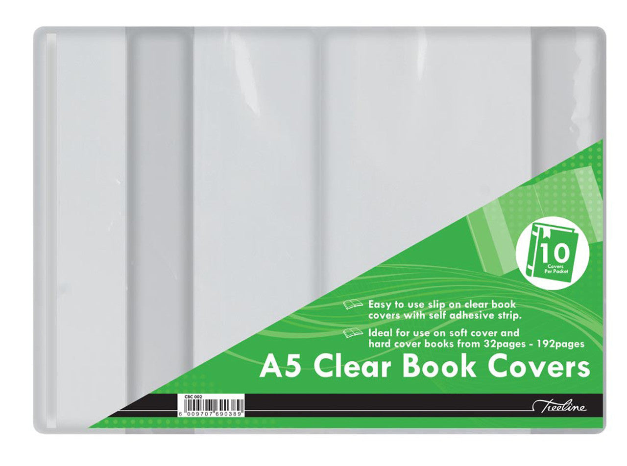 Treeline A5 Clear Plastic Book Covers - Dream Stationery