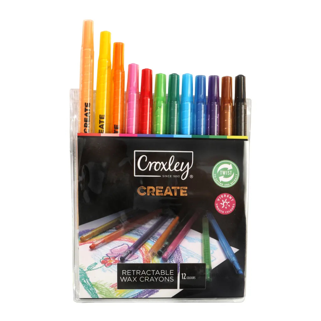 Croxley Create Retractable Wax Crayons