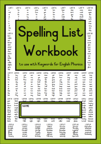 Spelling List Workbook