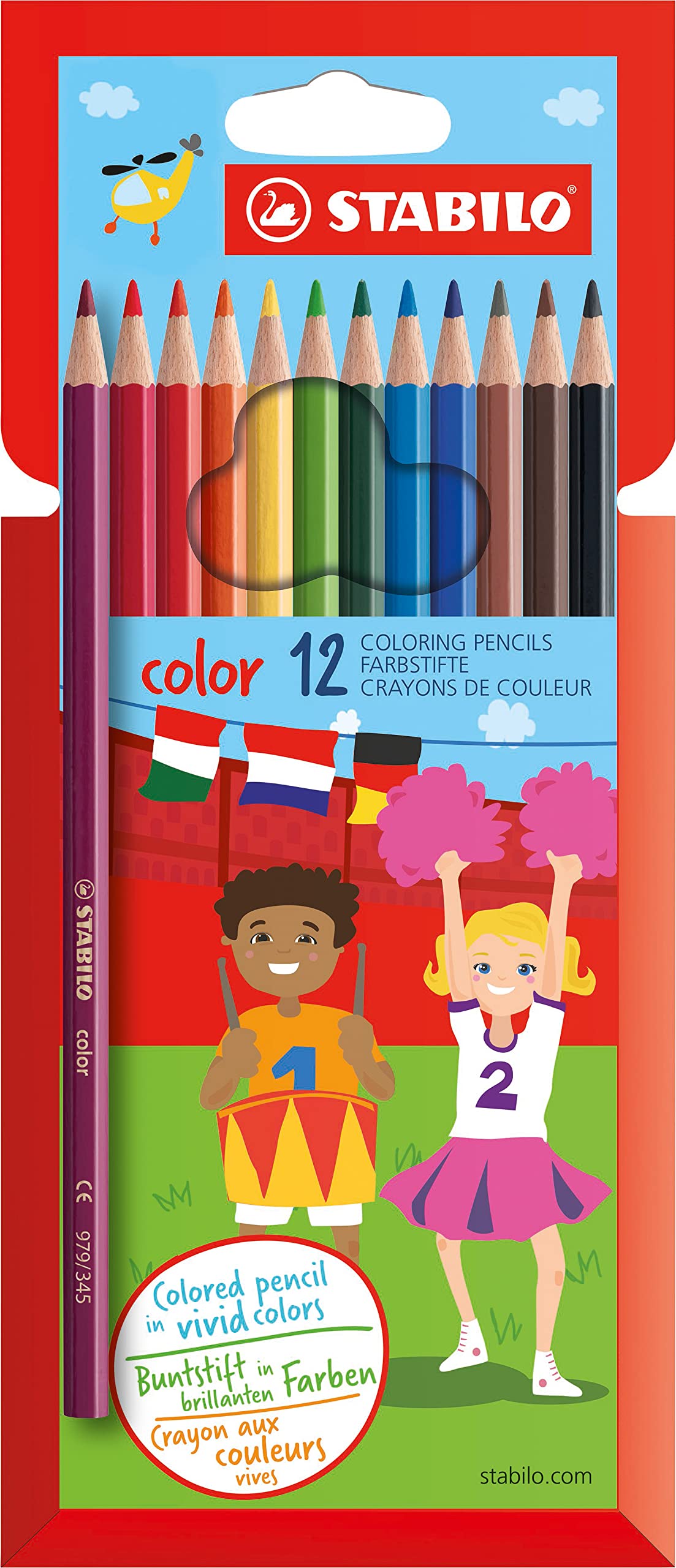 Stabilo Color Colour Pencil Assorted Box 12's