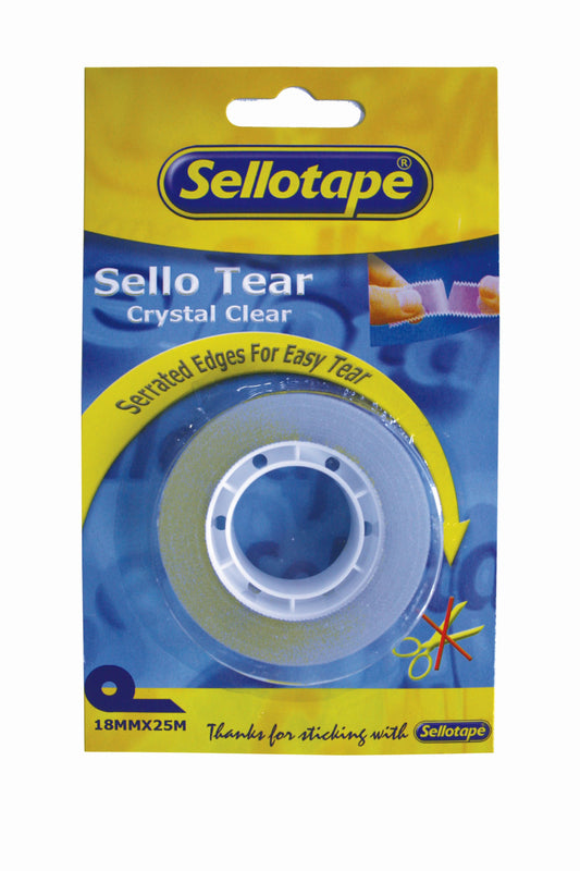 Sellotape Sello Tear Crystal Clear
