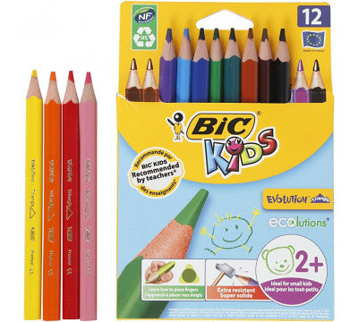 Triangular Red Bic BIC Triangular Jumbo Pack of 12 - Dream Stationery