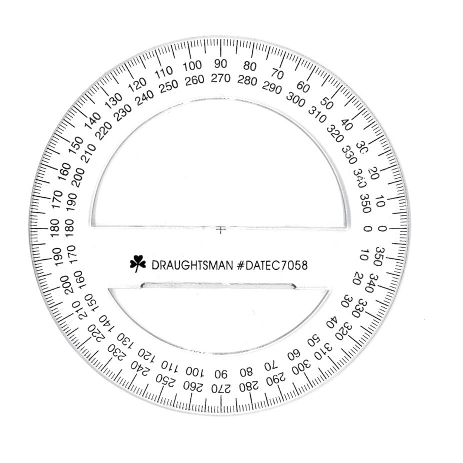 Trefoil Draughtsman Protractor - Dream Stationery