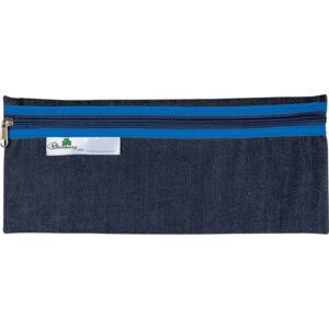 33cm Denim Pencil Bag - Red Zip