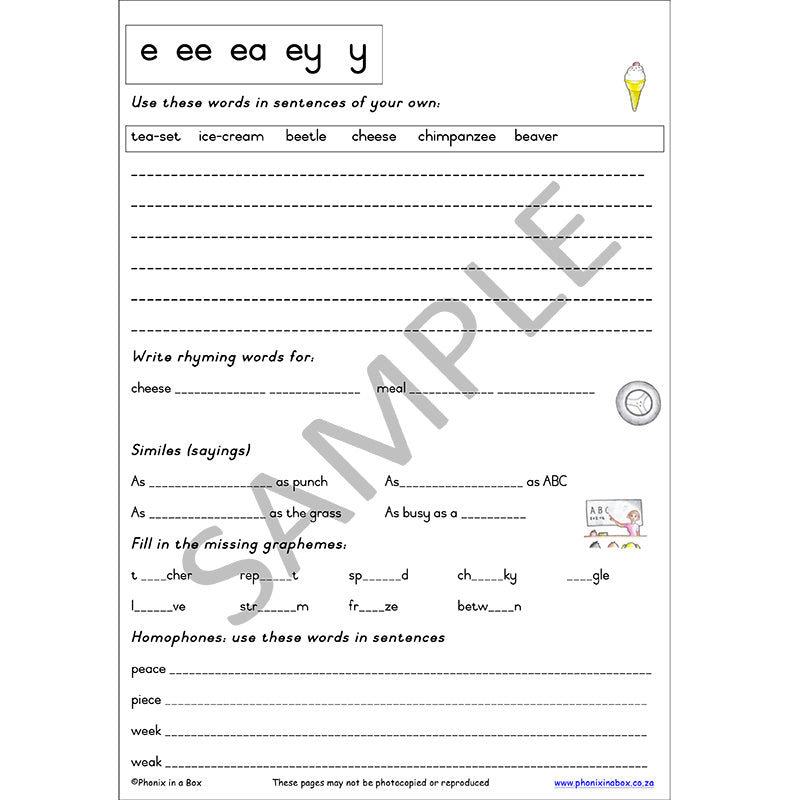 Grade 3 Phonic Workbook (Primary Font)
