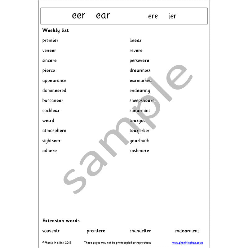 Grade 6 Phonic Workbook