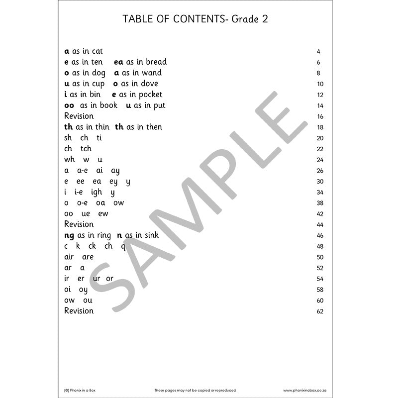 Grade 2 Phonic Workbook (Phonix in a Box)