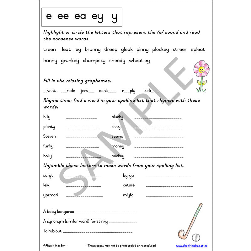 Grade 3 Phonic Workbook (Primary Font)