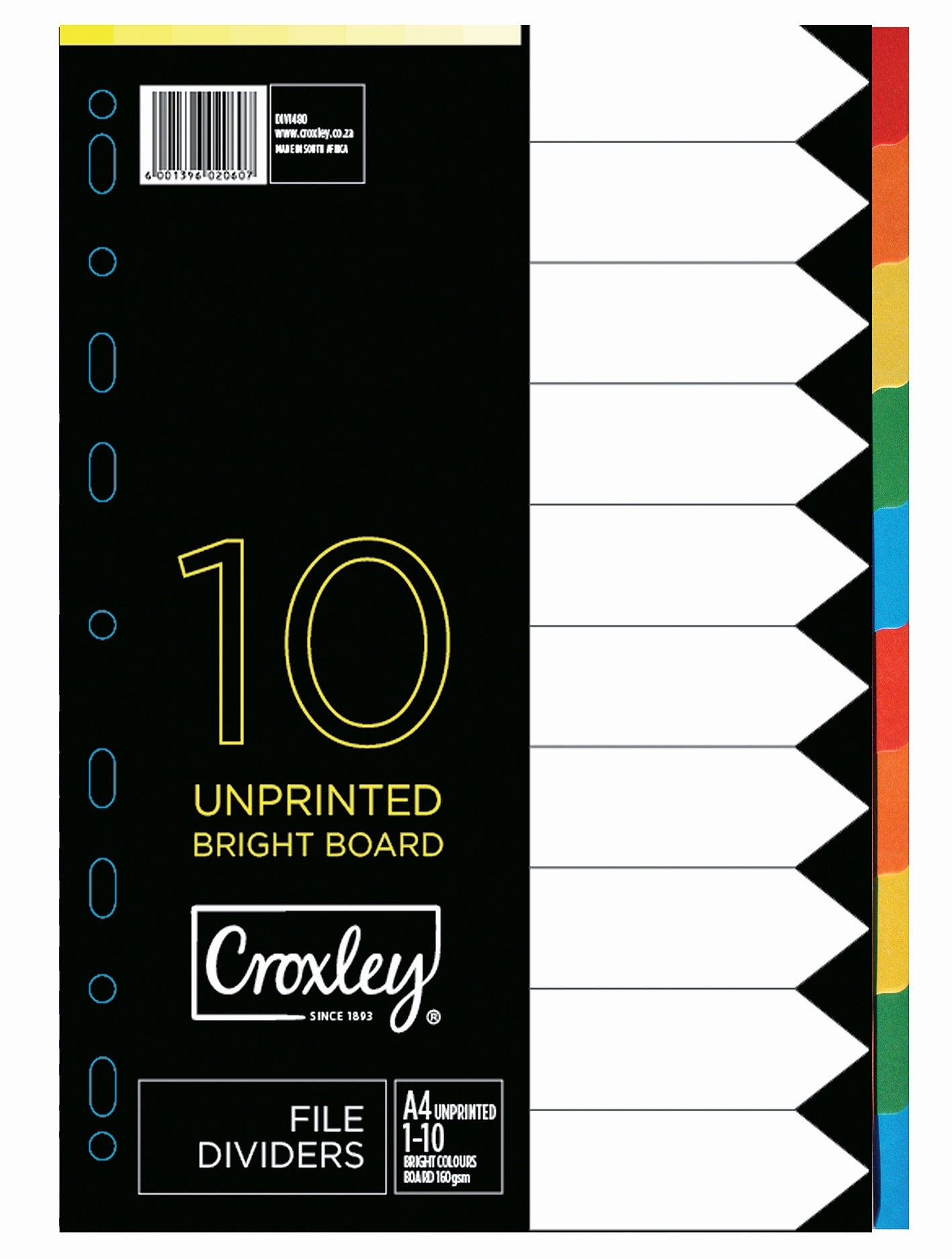 Croxley 10 Tab Unprinted File Divider